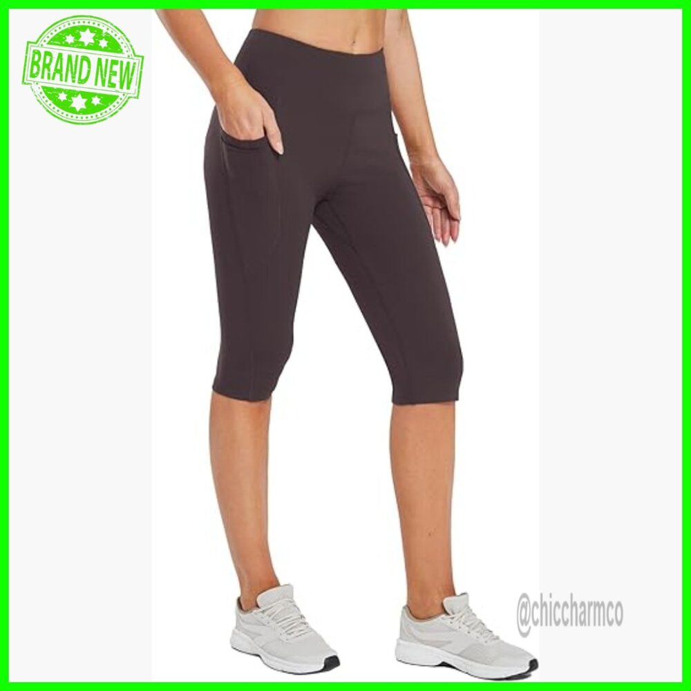 High Waisted Capri Leggings with Pockets for Yoga Workout Exercise Stretch